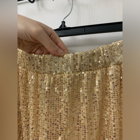 Long Gold Sequin Skirt - Picture 13 of 17